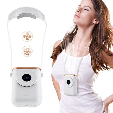 3-Speed Hanging Neck Fan Cooling Portable Leafless Electric Fan USB Lazy Hanging Neck Small Fan Outdoor Fan - V.I.P Digital Presence