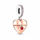 S925 sterling silver eternal confession double surround heart small motorcycle DIY accessories - V.I.P Digital Presence