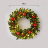 Christmas wreath rattan 30/40/50/60cm Christmas decoration wreath door hanging scene - V.I.P Digital Presence