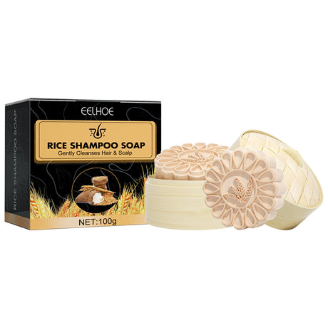 Rice Anti-Slip Shampoo Soap, Moisturizes Scalp Cleans Hair Repairs Damaged Hair And Strengthens Hair Shampoo Soap - V.I.P Digital Presence