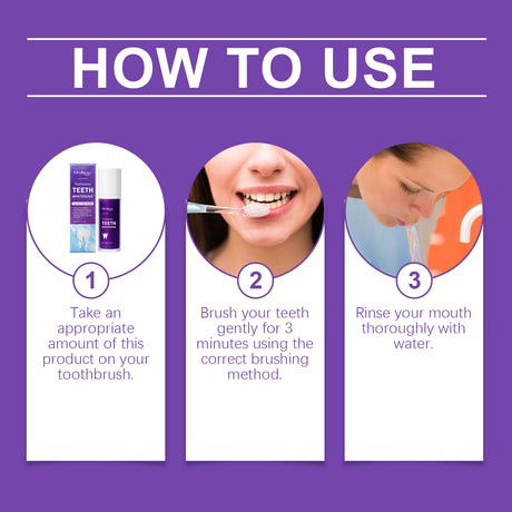 Purple Toothpaste Gently Cleans Odors, Dirt And Brightening Teeth Daily Hygiene Care Toothpaste - V.I.P Digital Presence