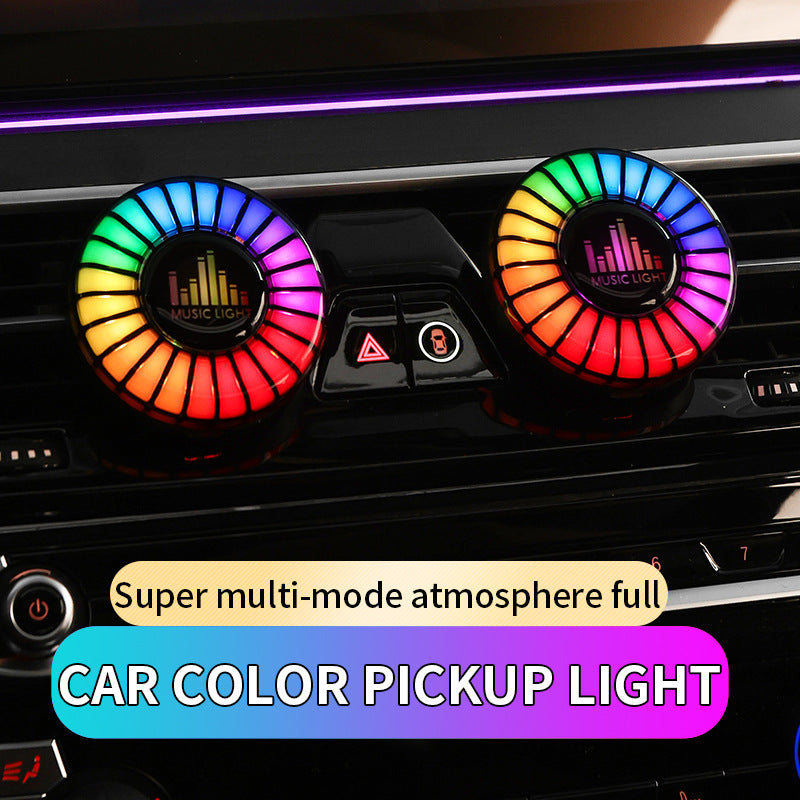 Car aromatherapy air outlet atmosphere light Car sound pickup light Car perfume voice-controlled rhythm light - V.I.P Digital Presence