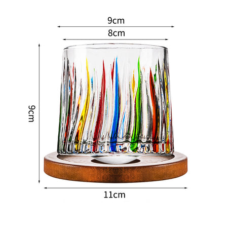 Hand drawn rotating glass cups multiple multi-purpose whiskey glasses rotating glass cups - V.I.P Digital Presence