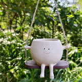Swing Face Planter Resin Plant Succulent Pots Creative Wall Hanging Head Planter Multifunctional Home Garden Patio Accessories - V.I.P Digital Presence