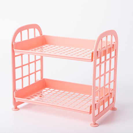 Double Storage Rack Kitchen Small Shelf Desktop Storage Rack Bathroom Sink Plastic Organizing Rack - V.I.P Digital Presence