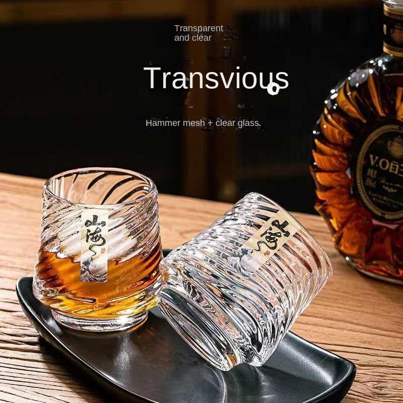 Shanhai glass whiskey cup personalized niche home wine cup mini wine glass beer cup - V.I.P Digital Presence