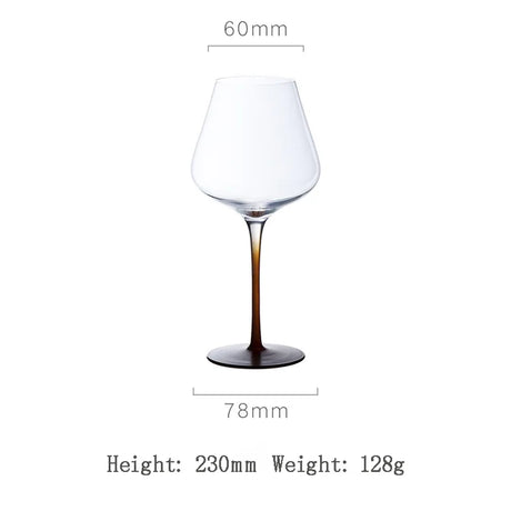Black and Red Bow Tie Burgundy Wine Glass Pot Belly Home Kitchen Light Luxury Lead-free Crystal Color Glass Wine Original Goblet - V.I.P Digital Presence