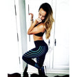 Tight Women Sexy Skinny Stripe Leggings Fitness Black White Pencil Pants Gym Running Workout sports Compression Trousers - V.I.P Digital Presence
