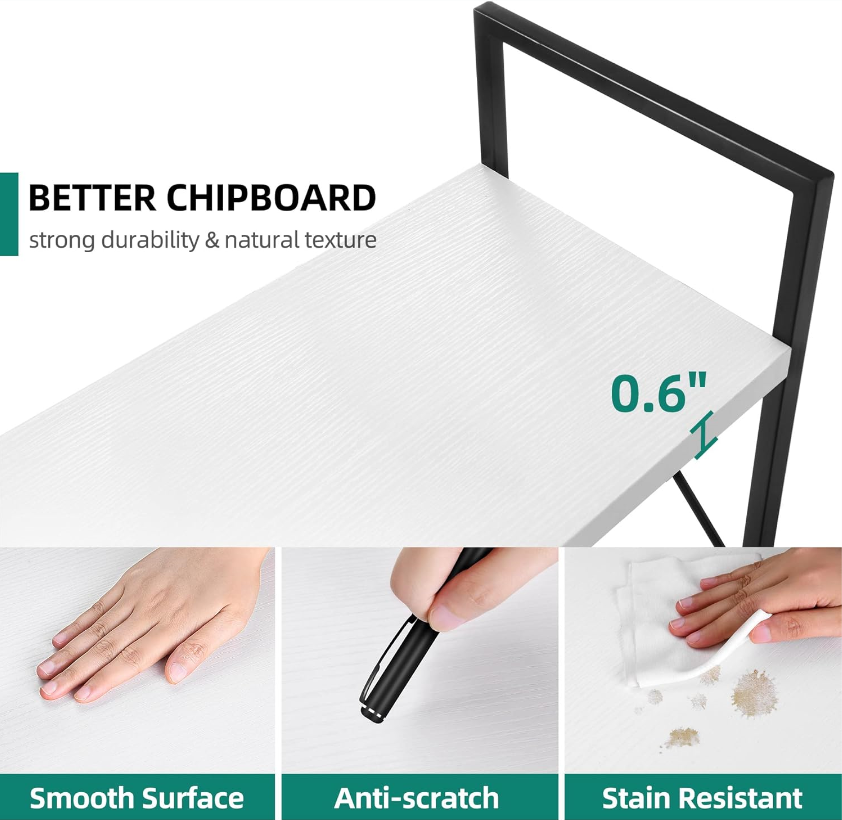 5-Tier Bookshelf, Freestanding White Book Shelf Modern Minimalist Open Display Storage Book Shelves Standing Shelving Unit White - V.I.P Digital Presence