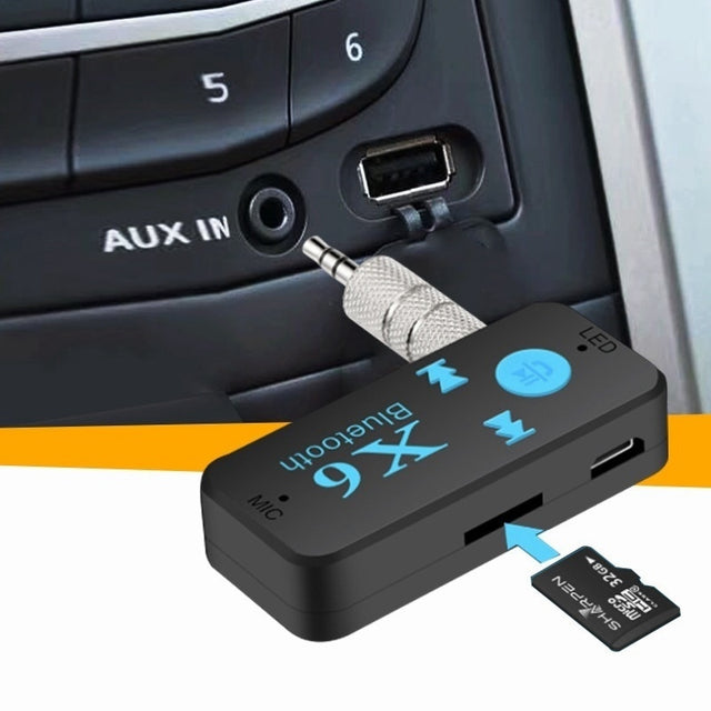 X6 Bluetooth Transmitter Aux Usb Car Play Music Receiver Adapter 5.0 mm  Bluetooth Adapter  MP3 Music Adapter For car player - V.I.P Digital Presence