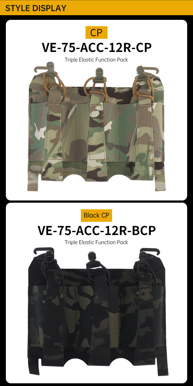 Outdoor 5.56 Triple Magazine Pouches Tactical Pouch Molle Mag Pouch for Hunting Vest - V.I.P Digital Presence