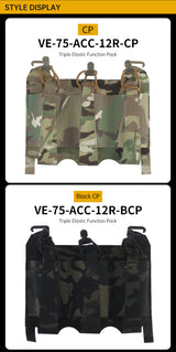 Outdoor 5.56 Triple Magazine Pouches Tactical Pouch Molle Mag Pouch for Hunting Vest - V.I.P Digital Presence