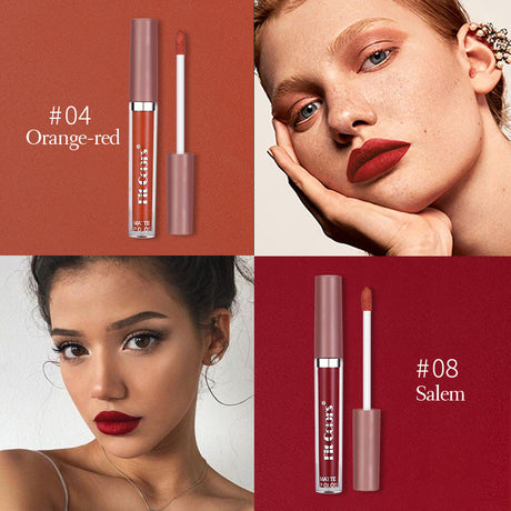 Fit Colors Matte Non-Stick Cup Lip Gloss Not Easy To Fade Matte Liquid Thin Tube Lipstick 8 Color Set Box - V.I.P Digital Presence