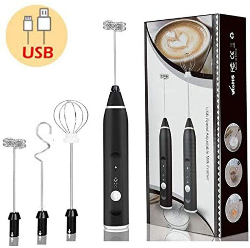 3-Piece Electric Milk Frother And Whisk Set - V.I.P Digital Presence
