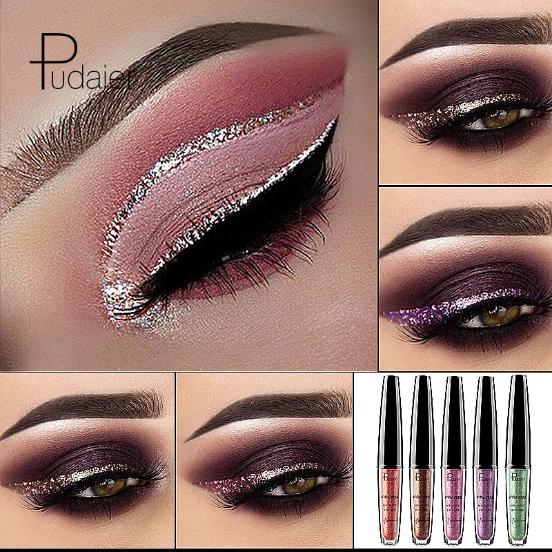 Heavy Metal Pearlescent Liquid Eyeliner Pudaier Metallic Liquid Eyeliner Sparkle Eyeliner Collection - V.I.P Digital Presence