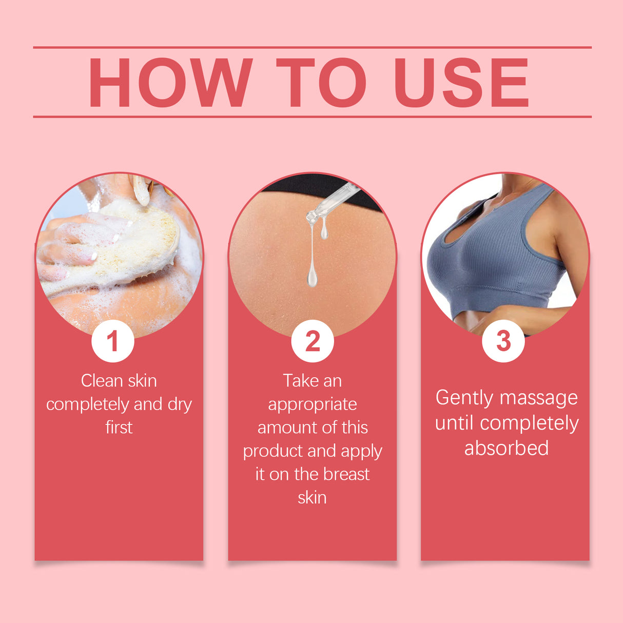 Herbal Chest Essential Oil, Moisturizing Women's Chest Massage Firming Oil Chest Care Plump Essential Oil