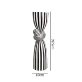 Creative Irregular Resin Candle Holder Living Room Desktop Black White Stripe Candle Holder Decoration Home Candle Container - V.I.P Digital Presence