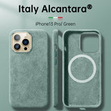 Italian Alcantara Case for iPhone 15 Pro Max Business Leather Phone Back Cover for iPhone 13 Pro Max Magnets - V.I.P Digital Presence