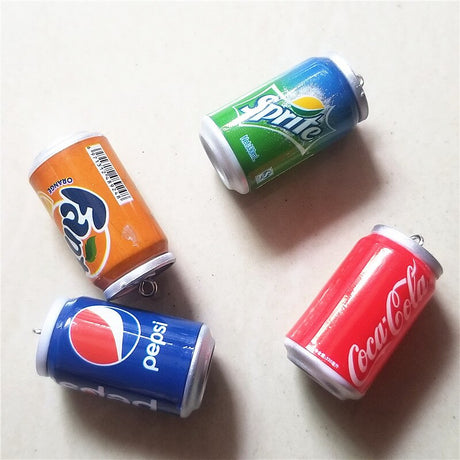 5pcs Mix Colors Cute 3D Plastic Imitation Drink Cans Miniature Food Art Supply DIY Decoration Charm Craft,23*40mm - V.I.P Digital Presence