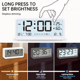 Multifunctional Digital Clock: Adjustable LED Brightness, Temp & Humidity Display, Dual - Mode Alarm, for Bedside or Desk - V.I.P Digital Presence