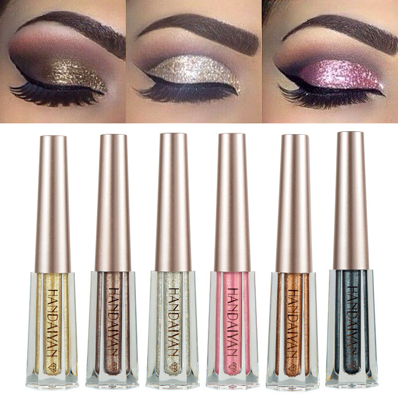 HANDAIYAN Diamond Pearl Liquid Eye Shadow 12 Colors Shining Bright Eye Shadow Liquid - V.I.P Digital Presence