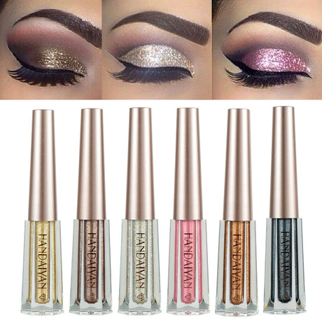 HANDAIYAN Diamond Pearl Liquid Eye Shadow 12 Colors Shining Bright Eye Shadow Liquid - V.I.P Digital Presence