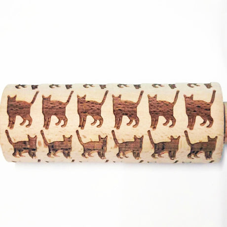 Wooden Rolling Pin Beech Wood Laser Engraved Printing Rolling Pin Christmas Flip Sugar Cookie Pressing Stick - V.I.P Digital Presence