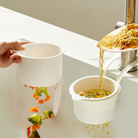 Adjustable Hanging Sink Drain Basket for Kitchen Sink, Food Waste Separator, Filter Basket & Fruit Washing Strainer - V.I.P Digital Presence