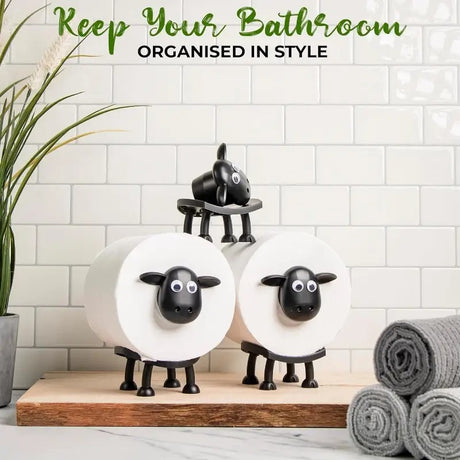 Cute sheep shaped toilet paper holder suitable for fashionable home decoration tissue box storage bathroom accessories decoration rack - V.I.P Digital Presence