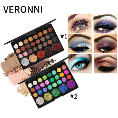 VERONNI 29-color eyeshadow matte pearlescent earth-tone eyeshadow smoky makeup multi-color eyeshadow palette - V.I.P Digital Presence