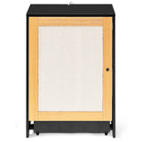 Cat Litter Box Enclosure, Hidden Cat Washroom, Kitty End Table, Litter cabinet with sisal door,Black - V.I.P Digital Presence