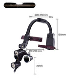 Dental oral head mounted magnifier with headlight HD orthopedic ENT optical instrument magnifying lens light - V.I.P Digital Presence