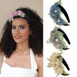Fashionable fabric flower pearl flower headband - V.I.P Digital Presence