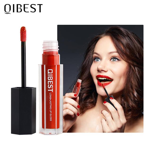 QIBEST Makeup Hexagonal Lip Gloss Matte Matte Lasting Lip Gloss Non-stick Liquid Lipstick - V.I.P Digital Presence
