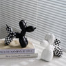 New black and white plaid balloon dog ornaments creative TV cabinet wine cabinet living room porch resin crafts - V.I.P Digital Presence