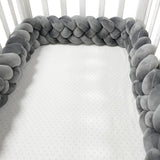 Woven baby bed surround anti-collision strip four strand Fried Dough Twists braid wrapped around the bed surround ins baby child - V.I.P Digital Presence
