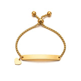 Stainless steel personalized engraved three color curved bracelet simple and personalized women's bracelet - V.I.P Digital Presence