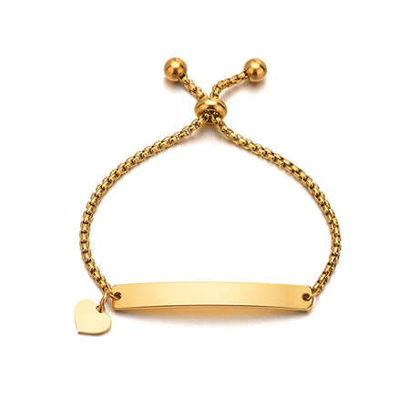 Stainless steel personalized engraved three color curved bracelet simple and personalized women's bracelet - V.I.P Digital Presence
