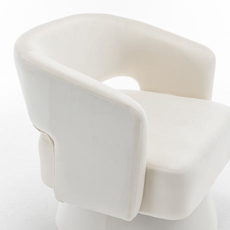 Swivel Barrel Chair, Velvet Accent Armchair 360 Degree Swivel Club Chair for Living Room Bedroom Reception Room - V.I.P Digital Presence