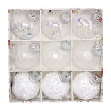 Christmas balls, silk balls, winding balls, painted balls, 8cm, 9pcs, boxed Christmas decorations - V.I.P Digital Presence
