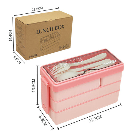 Portable microwaveable three-layer lunch box lunch box - V.I.P Digital Presence