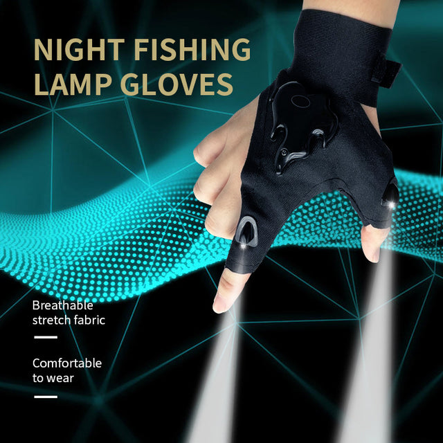 LED rechargeable fishing gloves with high elasticity, anti slip repair, lighting, luminous finger cots - V.I.P Digital Presence