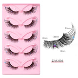 Clear Band Corner Foxy Winged Cat Eye 3D Strip Lashes Silk Party Full False Eyelash Vegan Faux Mink Eyelash With Diamond Pearl - V.I.P Digital Presence