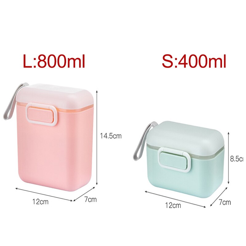 Leche en polvo para bebé, caja portátil para almacenar alimentos, cereales esenciales, leche en polvo para bebés, contenedor para refrigerios para niños pequeños