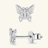 Moissanite 925 Sterling Silver Butterfly Stud Earrings - V.I.P Digital Presence