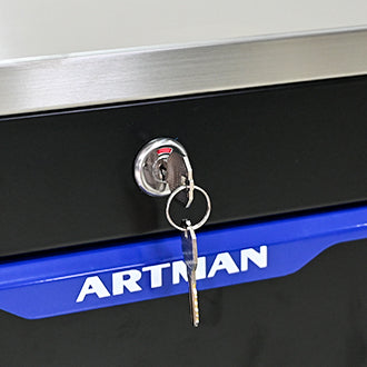 5 DRAWERS MULTIFUNCTIONAL TOOL CART WITH WHEELS-BLACK+BLUE - V.I.P Digital Presence