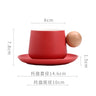 Ceramic Coffee Cup and Saucer Set Espresso Cups Light Luxury Wooden Handle Afternoon Tea Mug Female Original Mugs Couple Gifts - V.I.P Digital Presence