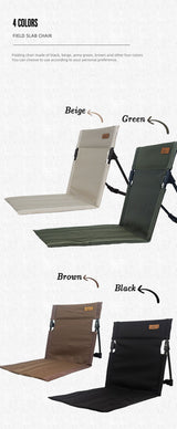 Silla con respaldo para acampar al aire libre, silla plegable portátil, silla de ocio, silla para balcón, parque, césped, silla de picnic