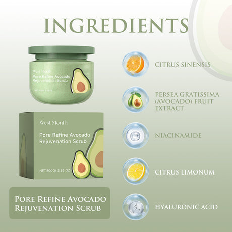 Avocado Ice Cream Scrub, Moisturizing, Hydrating, Cleansing And Exfoliating Body Scrub - V.I.P Digital Presence