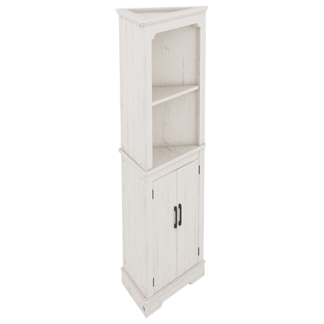 Tall Corner Cabinet with Doors for living room, bathroom,Dining Room or Kitchen,color:Wood grain beige - V.I.P Digital Presence